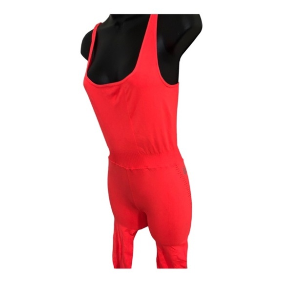 Free People FP movement bright orange Good karma onesie jumpsuit size M/L new - Picture 5 of 12